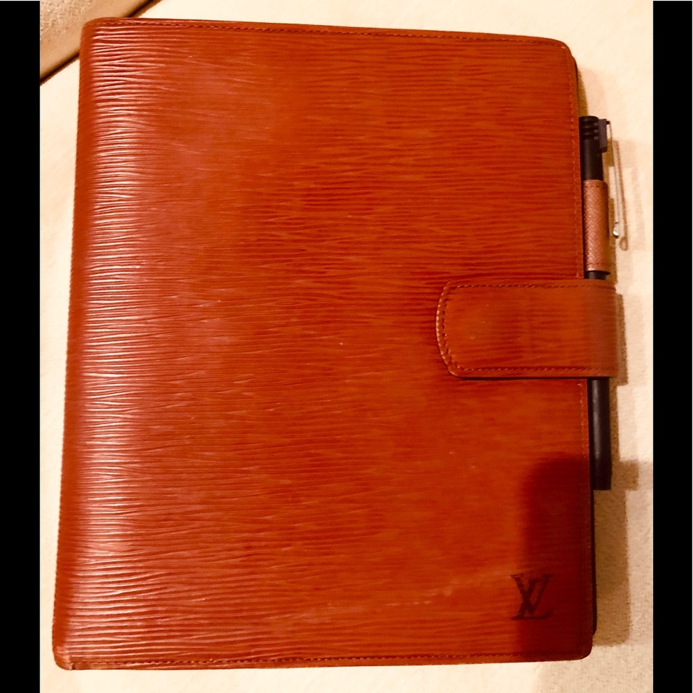 Louis Vuitton Large Brown Epi Leather Agenda